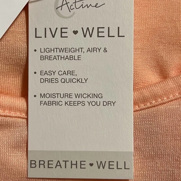 CATO Active womens sz 26/28W activewear top floral peach 3/4 sleeves cutout back - Picture 10 of 14